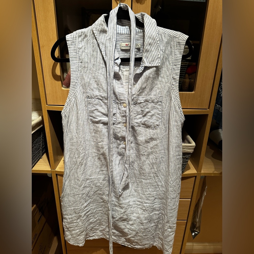 Vineyard Vines Striped Belted Dress